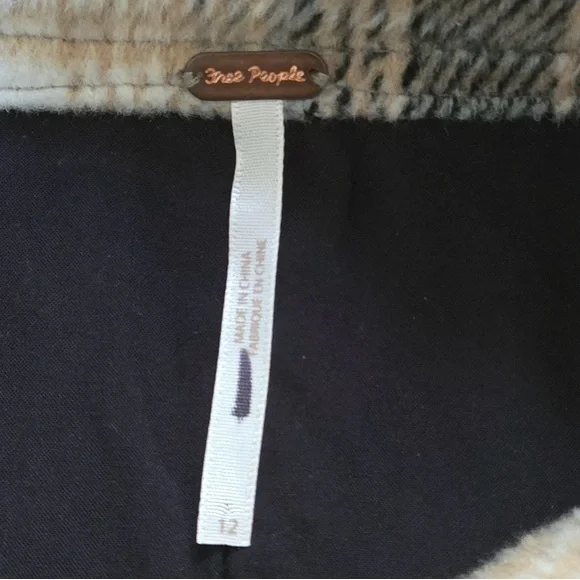 Free People Womens Size 12 Plaid Mini Skirt with Belt